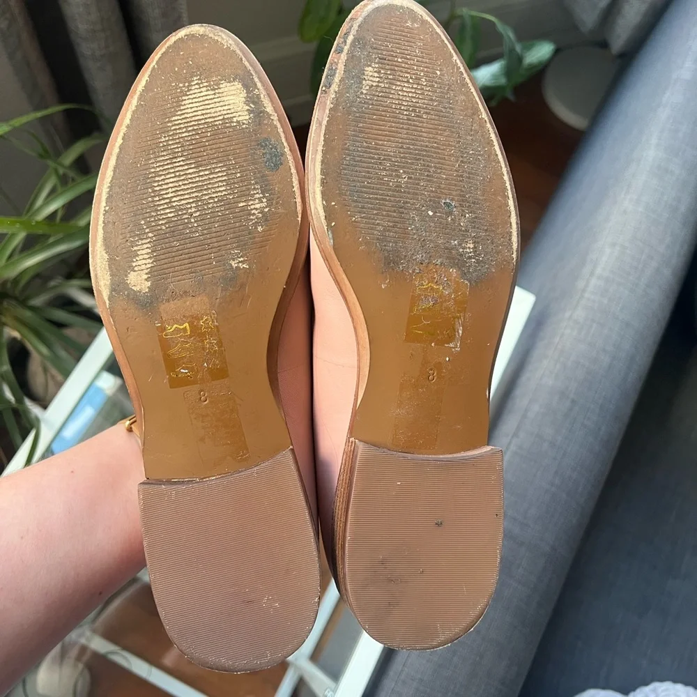 Madewell Women's Pink Leather Slip-On Loafers - Picture 4 of 4